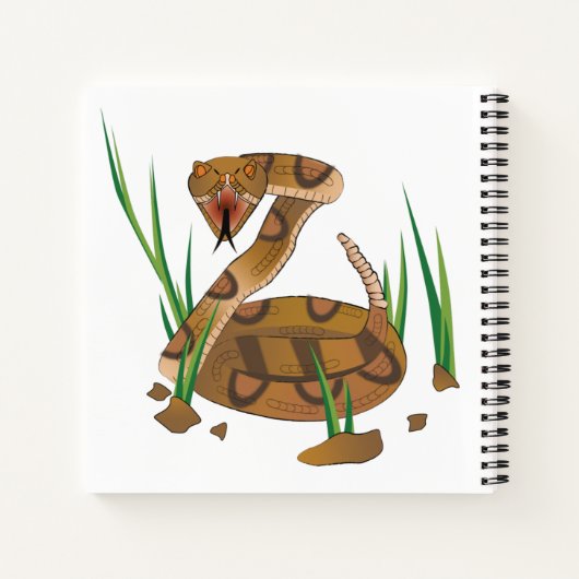 Snake in de gras notitieboek (Achterkant)