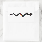 Snake - Indiaans Indiaans symbool Rechthoekige Sticker (Tas)