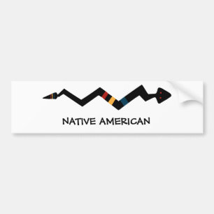 Snake - Inheems Amerikaans Indiaans symbool Bumpersticker