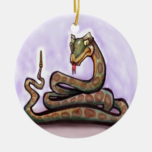 Snake Keramisch Ornament (Voorkant)