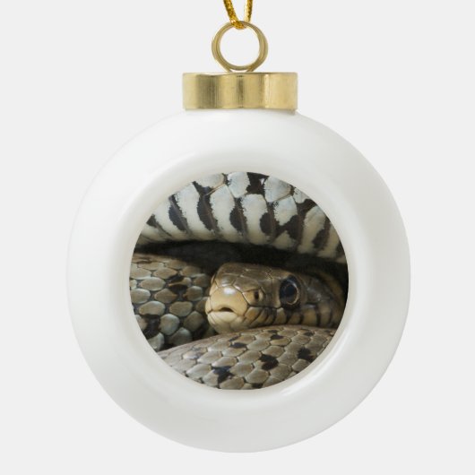 Snake Keramische Bal Ornament (Voorkant)