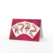 Snake King en Queen of Hearts spelen kaarten