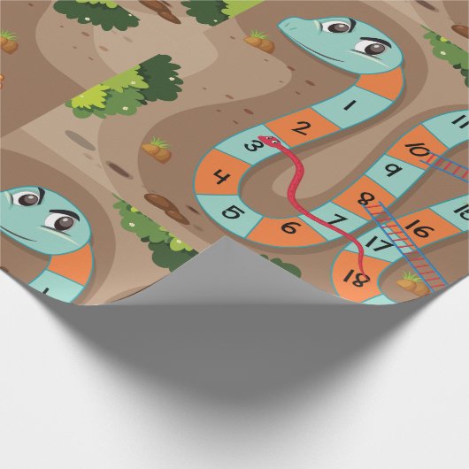 Snake Ladder Game Cadeaupapier (Hoek)