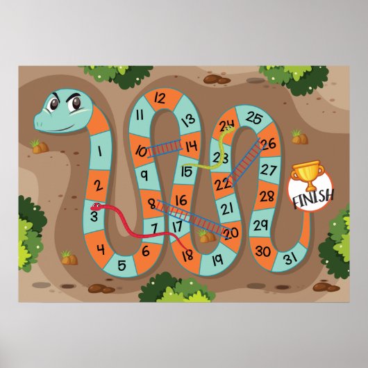 Snake Ladder Game Poster (Voorkant)