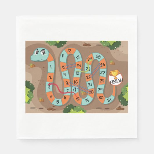 Snake Ladder Game Servet (Voorkant)