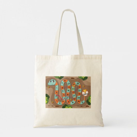 Snake Ladder Game Tote Bag (Achterkant)