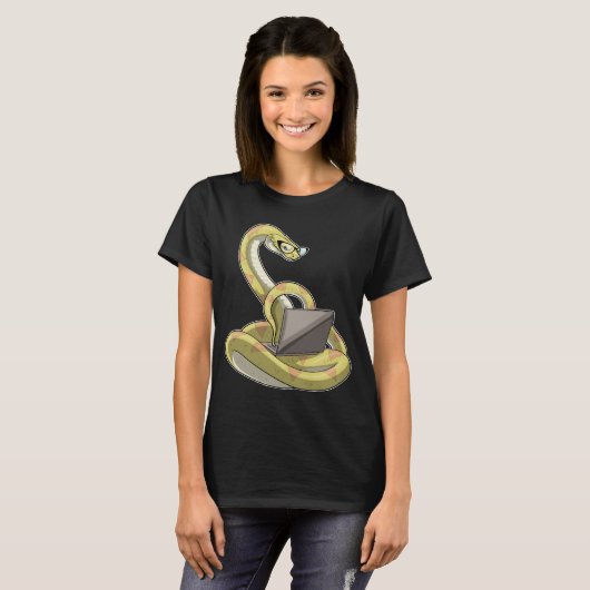 Snake Laptop T-shirt (Voorkant volledig)