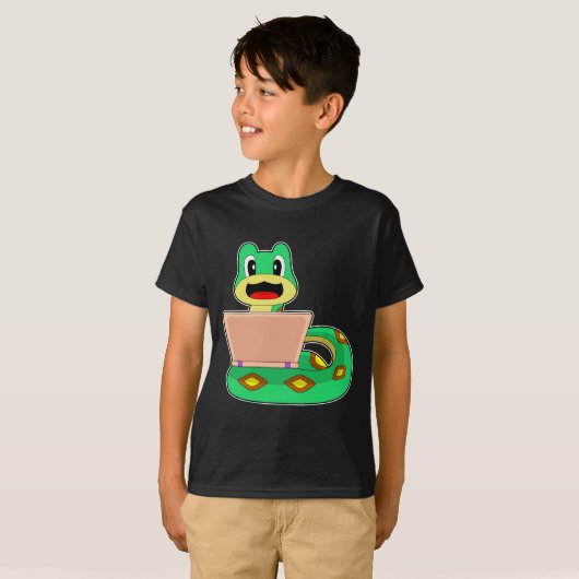 Snake Laptop T-shirt (Voorkant volledig)