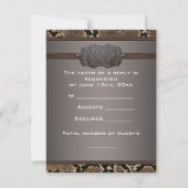 Snake Leather RSVP Response Kaarten Uitnodigingen (Achterkant)