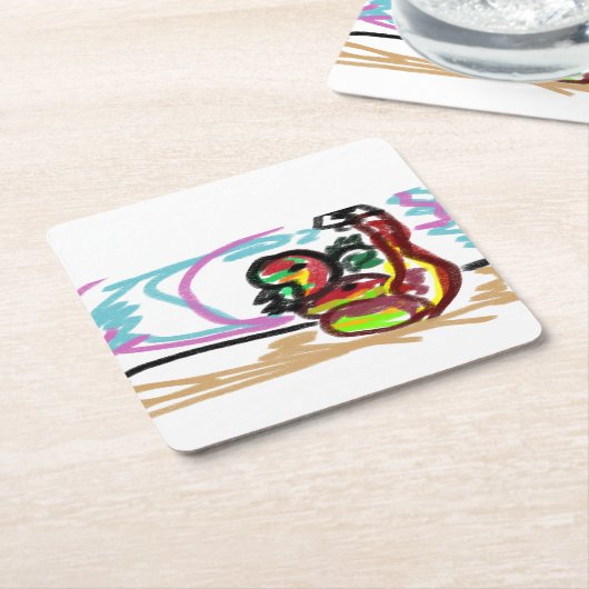 Snake-liefde Kartonnen Onderzetters (Schuin)