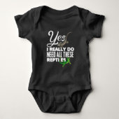 Snake Lizard Cool Reptiles Owner amphibian Romper (Voorkant)