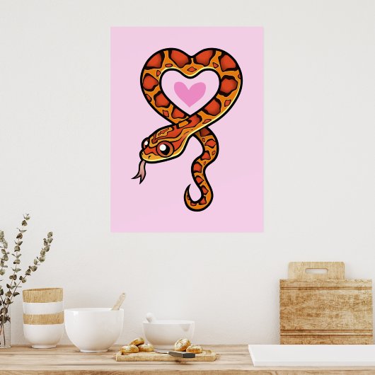 Snake Love Poster (Keuken)