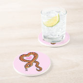 Snake Love Zandsteen Onderzetter (Zijkant)