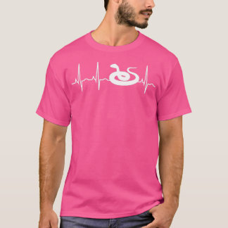 Snake Lover Gifts Reptile Heartbeat Mannen Vrouwen T-shirt