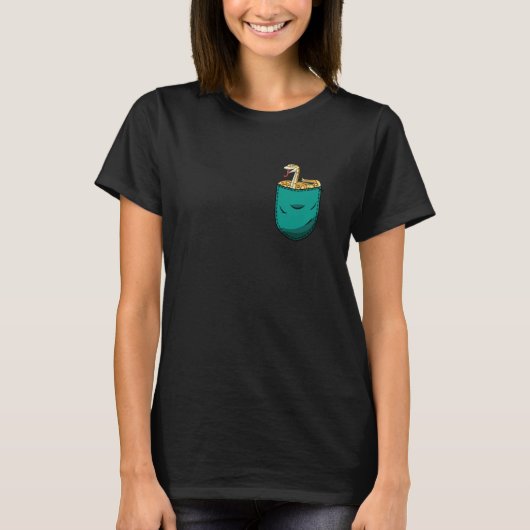 Snake Lover - I Love My Pocket Pet Ball Python T-shirt (Voorkant)