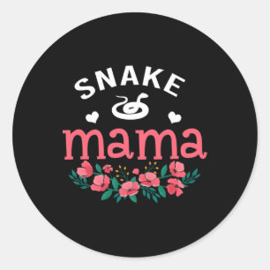 Snake Mama Gifts Vrouwen Mama Schattigee Snake Pet Ronde Sticker