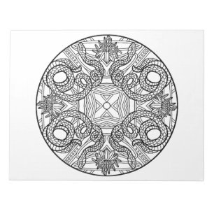 Snake Mandala Coloring Book Pad Notitieblok