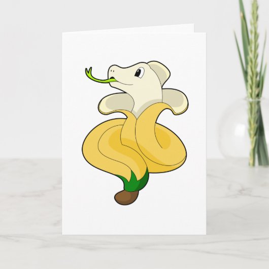Snake met Banana Kaart (Voorkant)