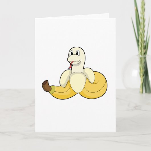 Snake met Banana Kaart (Voorkant)