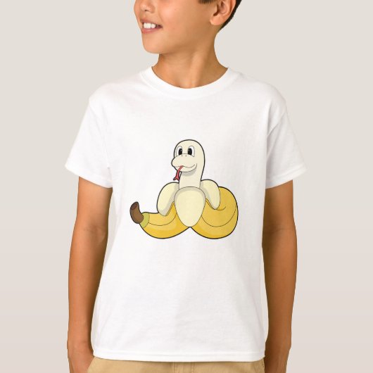 Snake met Banana T-shirt (Voorkant)