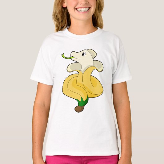 Snake met Banana T-shirt (Voorkant)
