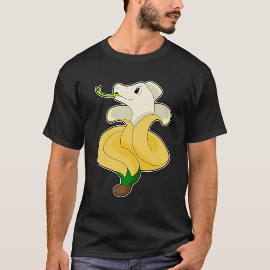 Snake met Banana T-shirt (Voorkant)
