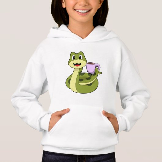 Snake met beker koffie (Voorkant)