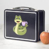 Snake met beker koffie (In situ)