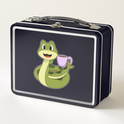 Snake met beker koffie (Voorkant)