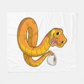 Snake met beker koffie fleece deken (Voorkant (Horizontaal))