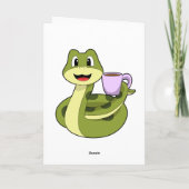 Snake met beker koffie kaart (Achterkant)