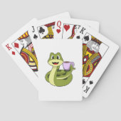 Snake met beker koffie pokerkaarten (Achterkant)