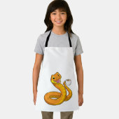 Snake met beker koffie schort (Insitu)