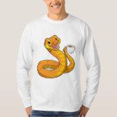 Snake met beker koffie t-shirt (Voorkant)