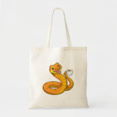 Snake met beker koffie tote bag (Voorkant)