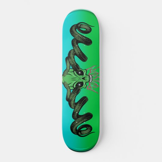Snake met buitenaardse persoonlijk skateboard (Voorkant)
