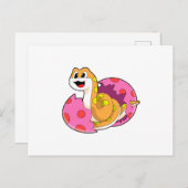 Snake met eieren briefkaart (Voorkant / Achterkant)