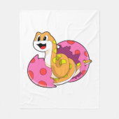 Snake met eieren fleece deken (Voorkant)