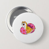 Snake met eieren ronde button 7,6 cm (Voorkant /achterkant)