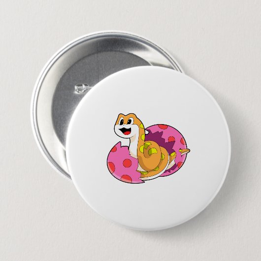 Snake met eieren ronde button 7,6 cm (Voorkant /achterkant)