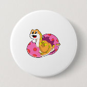 Snake met eieren ronde button 7,6 cm (Voorkant)