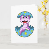 Snake met eierschil kaart (Gele Bloem)