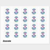Snake met eierschil vierkante sticker (Vel)