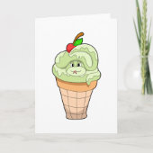 Snake met ijscrème en Cherry Kaart (Voorkant)