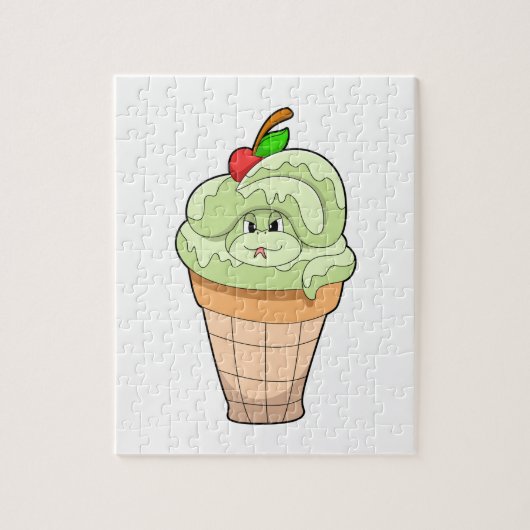 Snake met ijscrème en Cherry Legpuzzel (Verticaal)