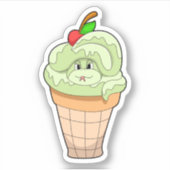 Snake met ijscrème en Cherry Sticker (Voorkant)