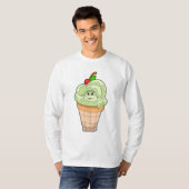 Snake met ijscrème en Cherry T-shirt (Voorkant volledig)