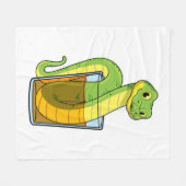 Snake met Juice Fleece Deken (Voorkant (Horizontaal))
