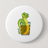 Snake met Juice Ronde Button 7,6 Cm (Voorkant)