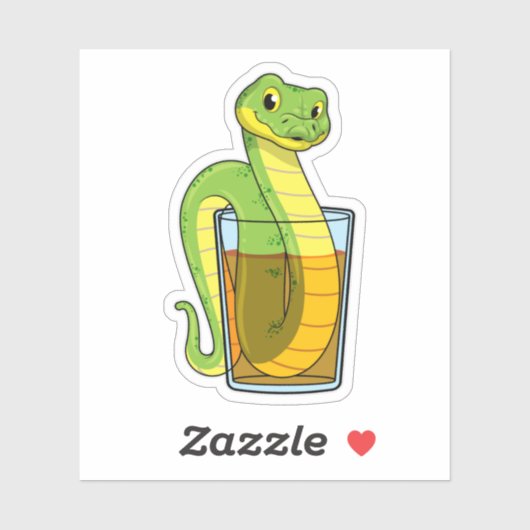 Snake met Juice Sticker (Vel)